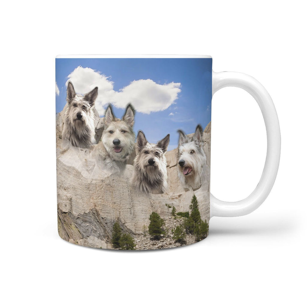 Berger Picard Dog Mount Rushmore Print 360 White Mug - Deruj.com