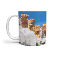 Bordeaux Mastiff Mount Rushmore Print 360 White Mug - Deruj.com