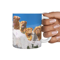 Bordeaux Mastiff Mount Rushmore Print 360 White Mug - Deruj.com