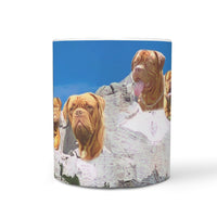 Bordeaux Mastiff Mount Rushmore Print 360 White Mug - Deruj.com