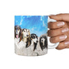 Black Saluki Dog Art Mount Rushmore Print 360 Mug - Deruj.com