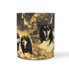 Black Saluki Dog Golden Art Mount Rushmore Print 360 Mug - Deruj.com