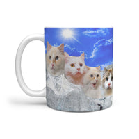 Beautiful Ragamuffin Cat On Mount Rushmore Print 360 Mug - Deruj.com