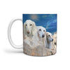 Amazing White Saluki Dog On Mount Rushmore Print 360 Mug - Deruj.com