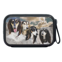 Black Saluki Dog On Mount Rushmore Print Bluetooth Speaker - Deruj.com