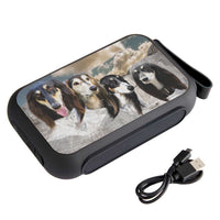 Black Saluki Dog On Mount Rushmore Print Bluetooth Speaker - Deruj.com