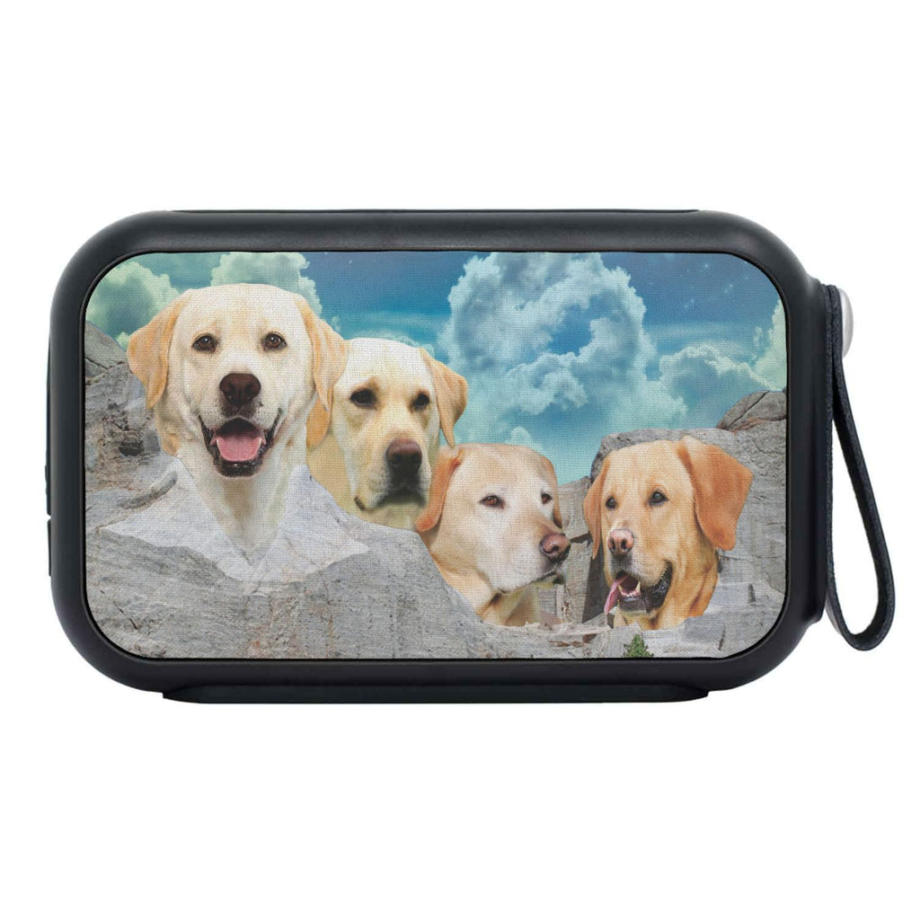 Labrador Retriever Dog On Mount Rushmore Print Bluetooth Speaker - Deruj.com