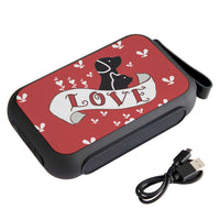 Cute Dog Love Print Bluetooth Speaker - Deruj.com