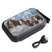 English Springer Spaniel Dog On Mount Rushmore Print Bluetooth Speaker - Deruj.com