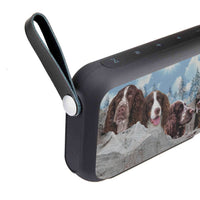 English Springer Spaniel Dog On Mount Rushmore Print Bluetooth Speaker - Deruj.com