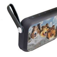 Rough Collie Dog On Mount Rushmore Print Bluetooth Speaker - Deruj.com