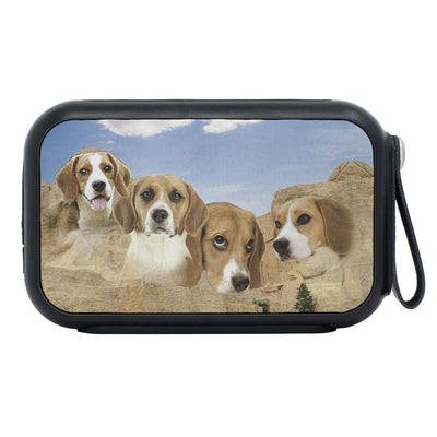 Beagle Dog On Mount Rushmore Print Bluetooth Speaker - Deruj.com
