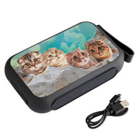 Scottish Fold Cat On Mount Rushmore Print Bluetooth Speaker - Deruj.com