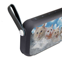 Ragamuffin Cat On Mount Rushmore Print Bluetooth Speaker - Deruj.com