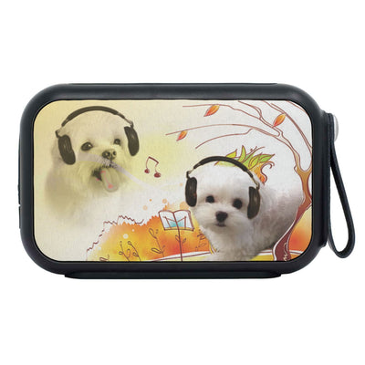 Cute Maltese Dog Print Bluetooth Speaker - Deruj.com