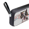 Boston Terrier Listening to Music Print Bluetooth Speaker - Deruj.com