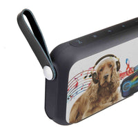 Cocker Spaniel Listening to music Print Bluetooth Speaker - Deruj.com