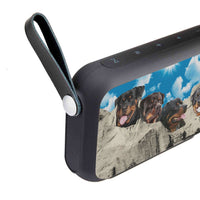 Rottweiler Dog On Mount Rushmore Print Bluetooth Speaker - Deruj.com