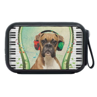 Boxer Dog With Headphone Print Bluetooth Speaker - Deruj.com