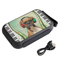 Boxer Dog With Headphone Print Bluetooth Speaker - Deruj.com