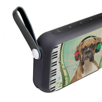 Boxer Dog With Headphone Print Bluetooth Speaker - Deruj.com