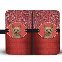 Yorkshire Terrier (Yorkie) On Red Print Wallet Case-Free Shipping - Deruj.com