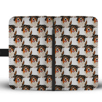 Australian Shepherd Dog Pattern Print Wallet Case-Free Shipping - Deruj.com
