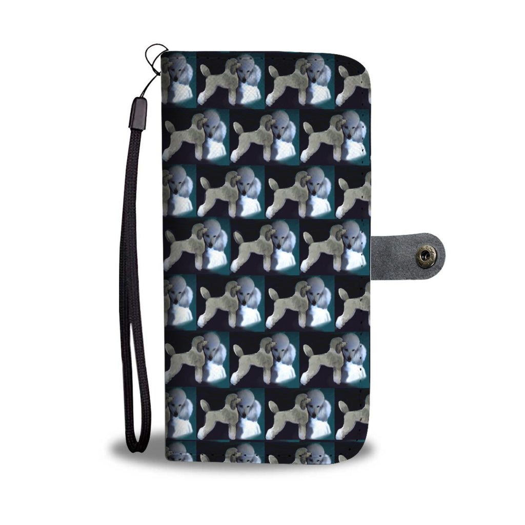 Poodle Dog Pattern Print Wallet Case-Free Shipping - Deruj.com