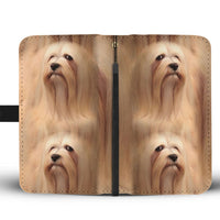 Cute Lhasa Apso Dog Print Wallet Case-Free Shipping - Deruj.com