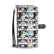 Siberian Husky Dog Eyes Pattern Print Wallet Case-Free Shipping - Deruj.com