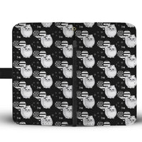 Pomeranian Dog Black White Patterns Print Wallet Case-Free Shipping (For Pomeranian Lovers) - Deruj.com