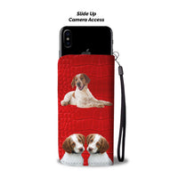 Brittany dog On Red Print Wallet Case-Free Shipping - Deruj.com
