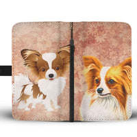 Cute Papillon Dog Print Wallet Case-Free Shipping - Deruj.com