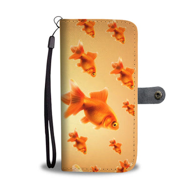 Golden Fish Patterns Print Wallet Case-Free Shipping - Deruj.com