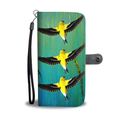 Amazing American GoldFinch Bird Print Wallet Case-Free Shipping - Deruj.com