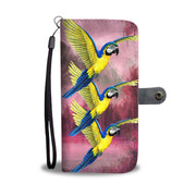 Blue And Yellow Macaw (Blue And Gold Macaw) Parrot Print Wallet Case-Free Shipping - Deruj.com