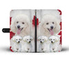 Poodle With White Print Wallet Case- Free Shipping - Deruj.com