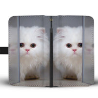 White Persian Cat Wallet Case- Free Shipping - Deruj.com