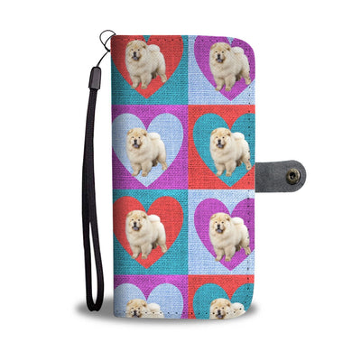 Chow Chow Dog In Hearts Print Wallet Case-Free Shipping - Deruj.com