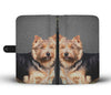 Lovely Norwich Terrier Dog On Grey Print Wallet Case-Free Shipping - Deruj.com