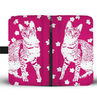 Savannah Cat Print Wallet Case-Free Shipping - Deruj.com