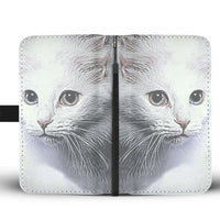 Turkish Angora Cat Print Wallet Case-Free Shipping - Deruj.com