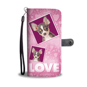 Chihuahua Dog with Love Print Wallet Case-Free Shipping - Deruj.com