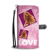 Cocker Spaniel Dog with Love Print Wallet Case-Free Shipping - Deruj.com