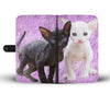 Lovely Cornish Rex Cat Print Wallet Case-Free Shipping - Deruj.com