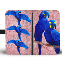 Amazing Hyacinth Macaw Parrot Print Wallet Case-Free Shipping - Deruj.com
