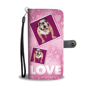Bulldog with Love Print Wallet Case-Free Shipping - Deruj.com