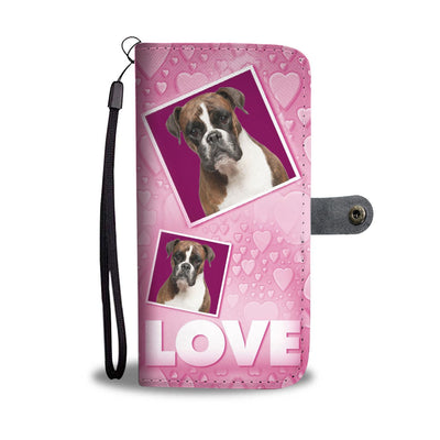 Boxer Dog with Love Print Wallet Case-Free Shipping - Deruj.com