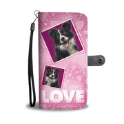 Border Collie Dog with Love Print Wallet Case-Free Shipping - Deruj.com