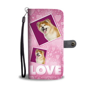 Akita Dog with Love Print Wallet Case-Free Shipping - Deruj.com